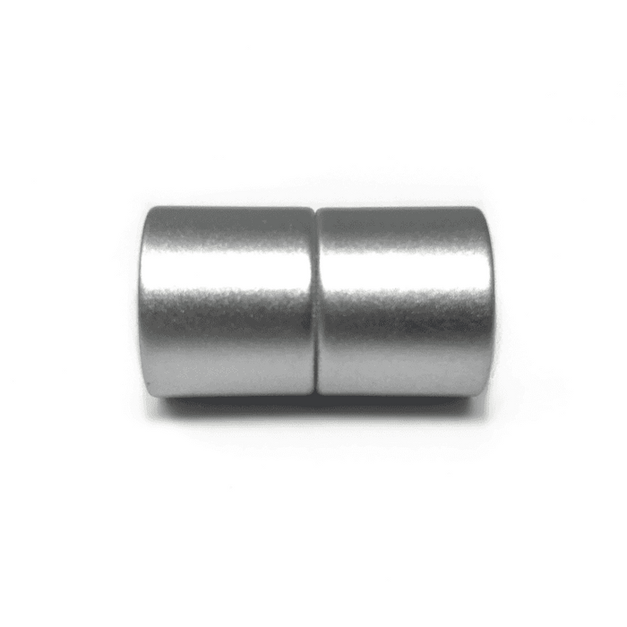 Magnetic Kumihimo Clasp - Acrylic Matte Chrome 12mm