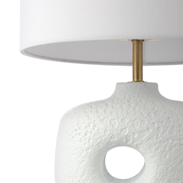 Magnolia Textured Ceramic Ring Table Lamp