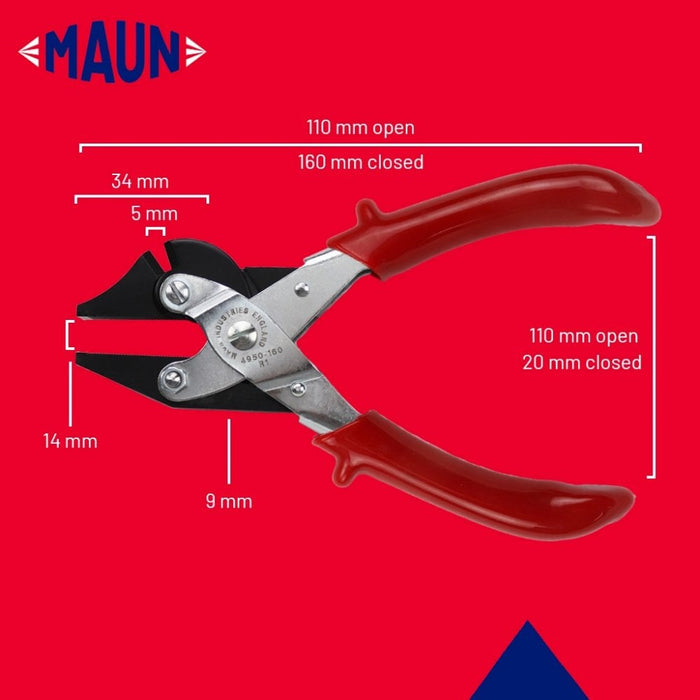 Maun Side Cutter Parallel Plier With Comfort Grips 160mm
