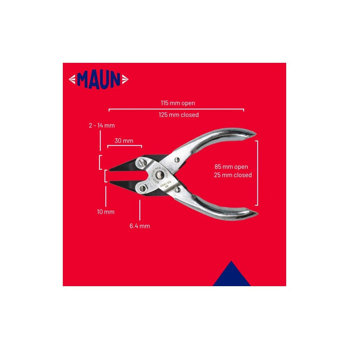 Maun Snipe Nose Pliers With Serrated Jaws 125mm