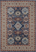 Mesa Border Traditional Blue Rug
