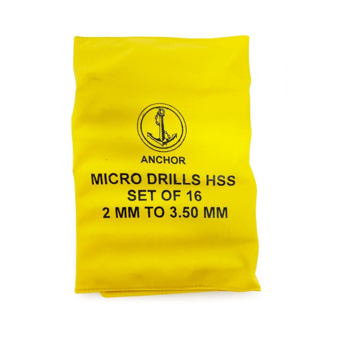 Micro Drill Bit Set of 16 (2mm-3.5mm)