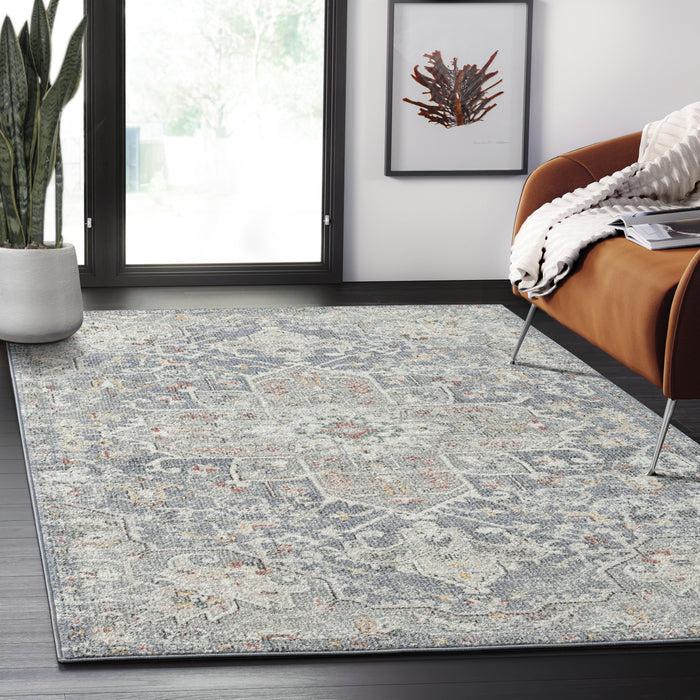 Milas Medallion Vintage Blue Rug
