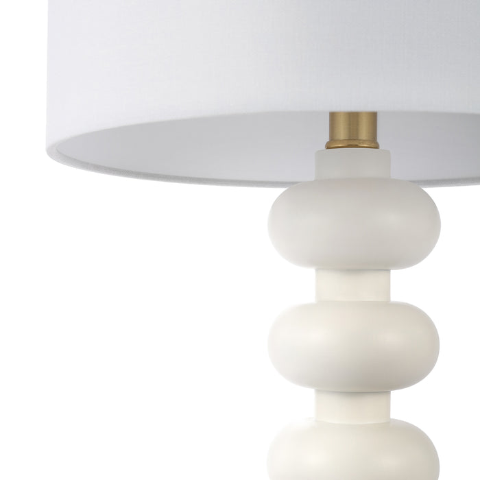 Monaco Beaded Wood Totem Table Lamp