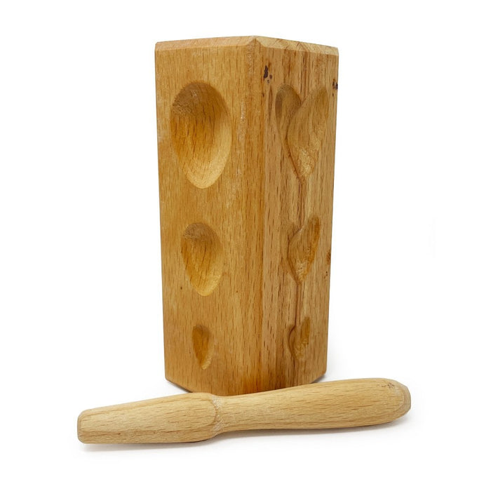 Multi-Shape Wooden Dapping Block with Punch