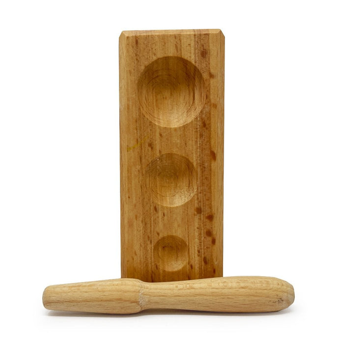Multi-Shape Wooden Dapping Block with Punch