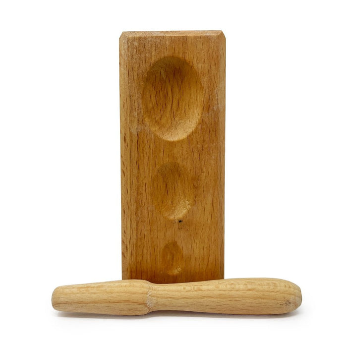 Multi-Shape Wooden Dapping Block with Punch
