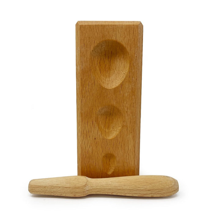 Multi-Shape Wooden Dapping Block with Punch