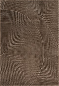 Neutral Concentric Circles Grey Rug