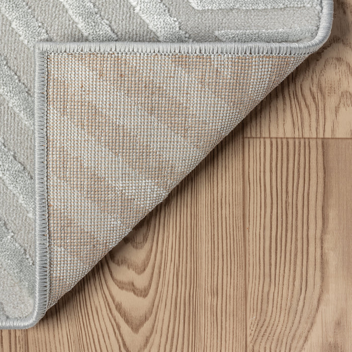 Neutral Geometric Grey Rug