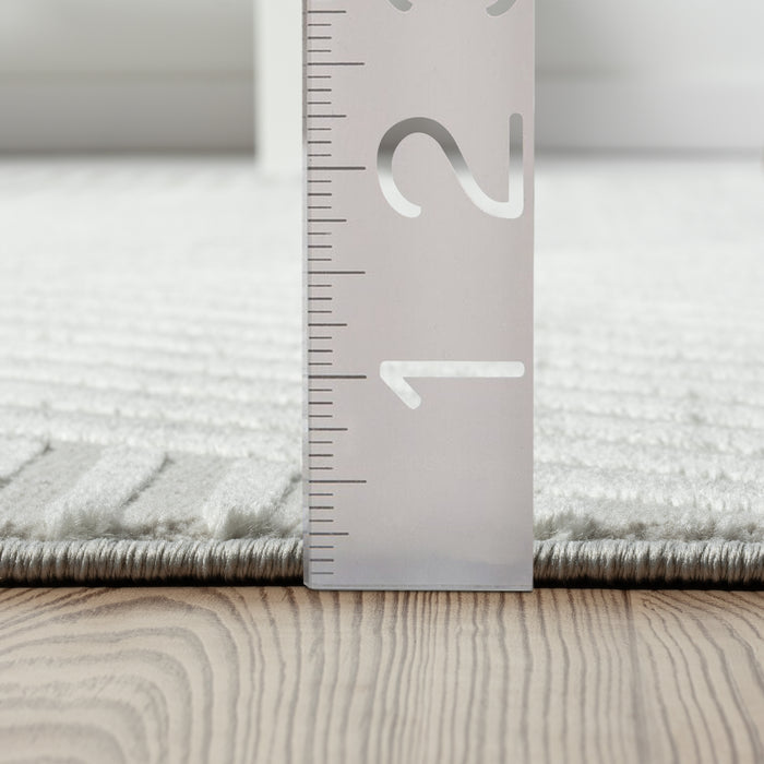 Neutral Geometric Grey Rug