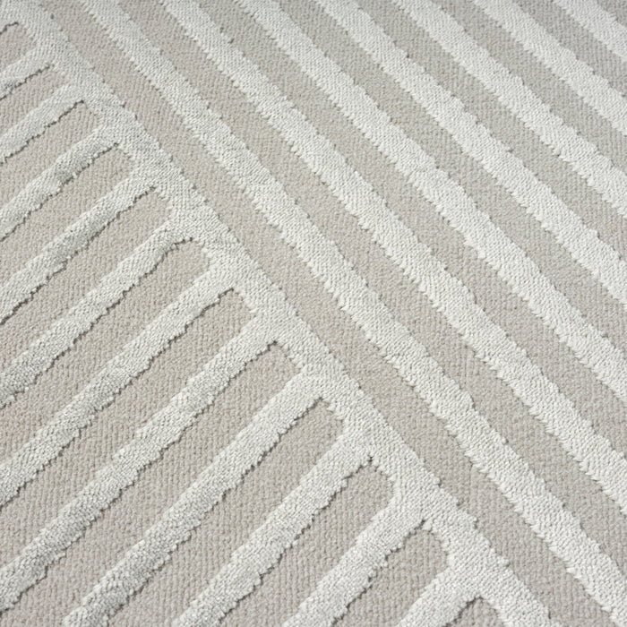 Neutral Geometric Grey Rug