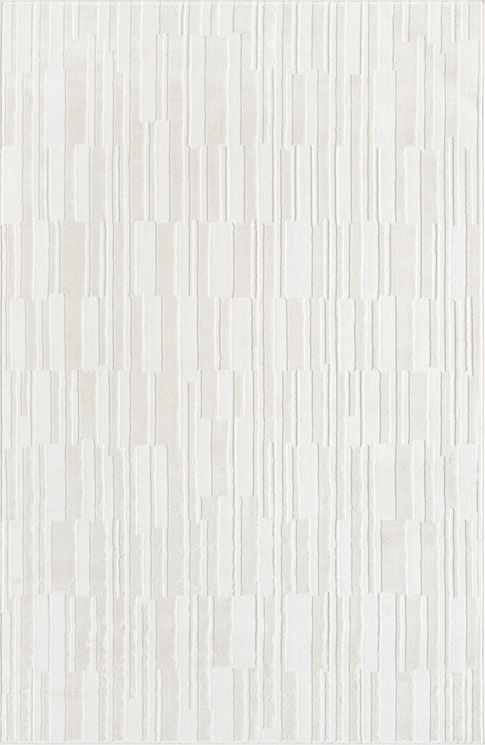 Neutral Stripe Block Cream Rug