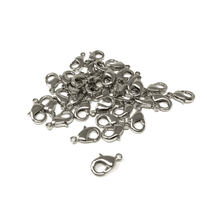 Nickel Plated Lobster Claw 12mm - Pack of 36