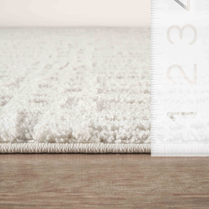 Nomad Abstract Grid Cream Rug