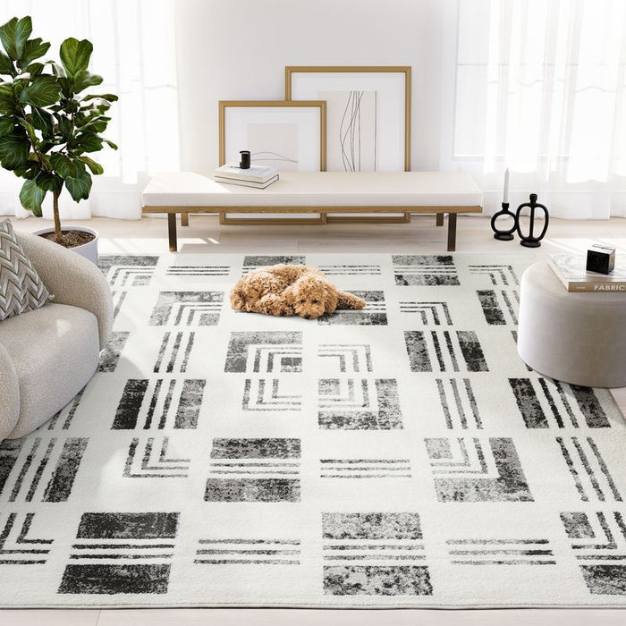 Nomad Bordered Black Rug