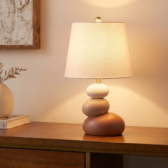 Norite Stacked Stone Table Lamp