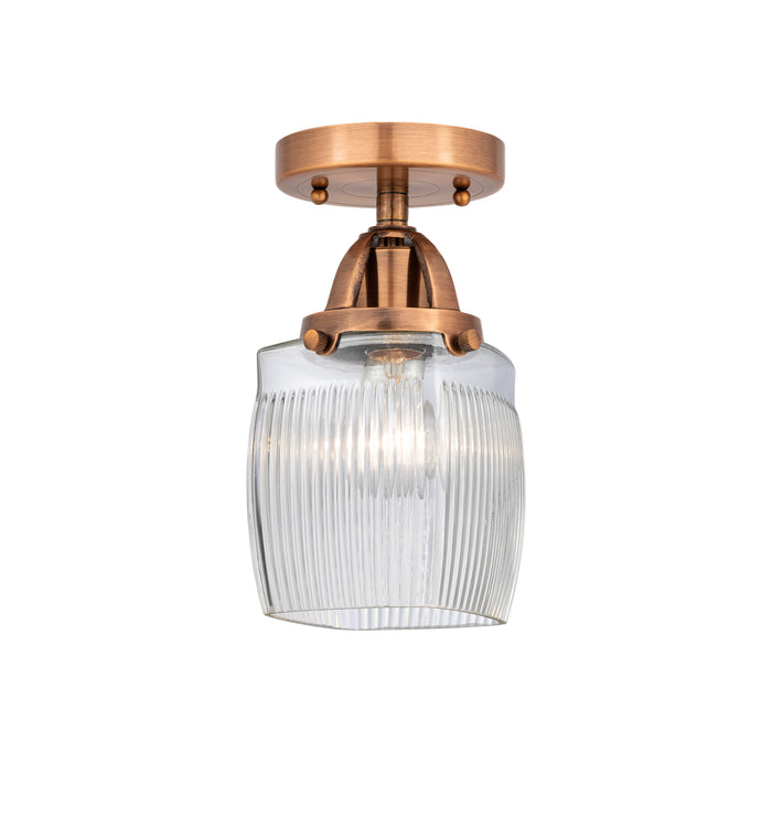 Nouveau Semi-Flush Mount Brushed Satin Nickel