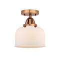 Nouveau Semi-Flush Mount Brushed Satin Nickel
