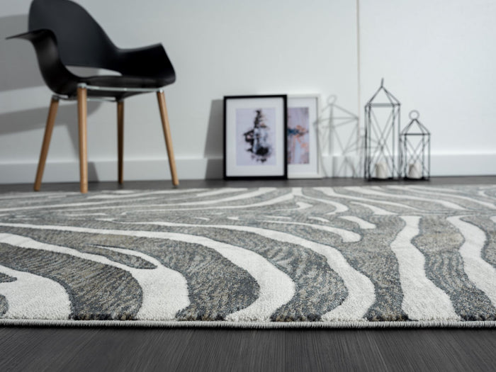 Nova Brown Zebra Print Rug