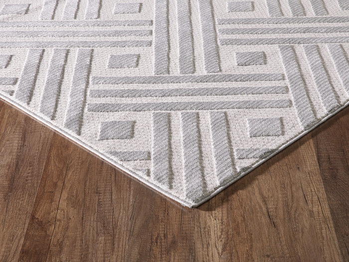 Nova Geometric Grey Rug