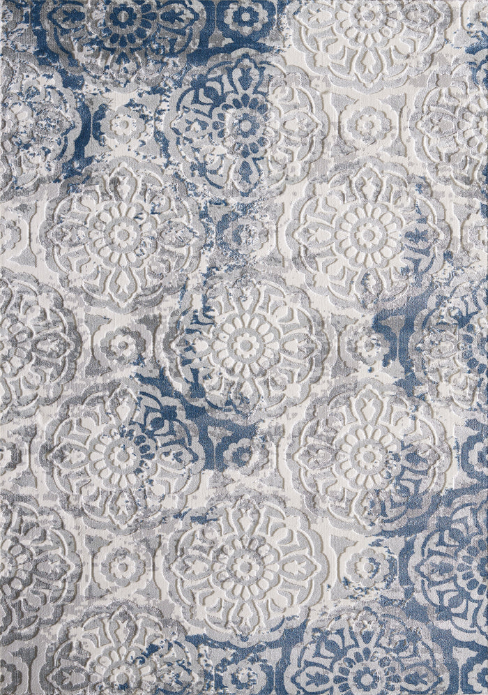 Nova Grey Blue Contemporary Rug