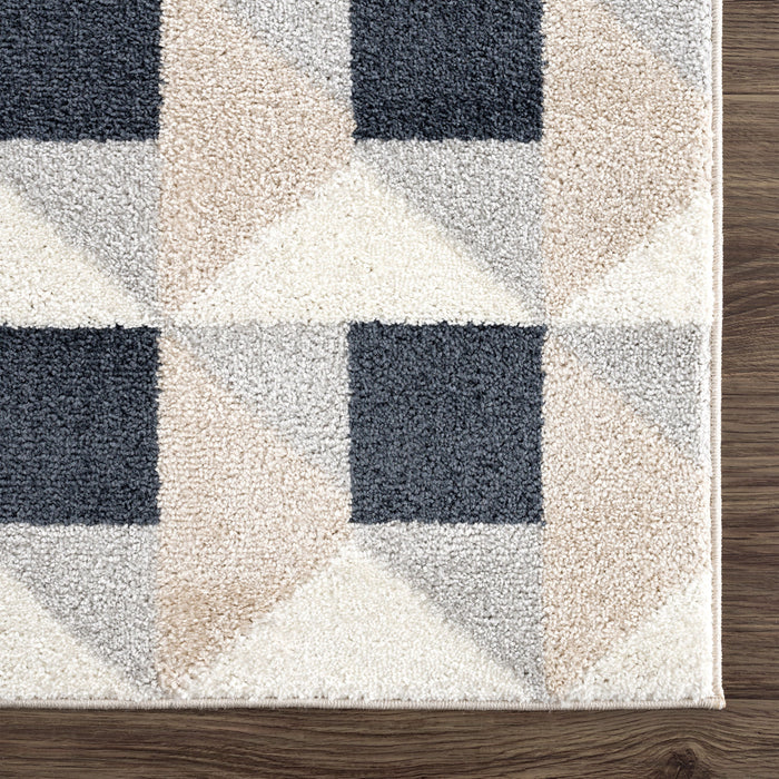 Nuevo Checkered Beige Rug
