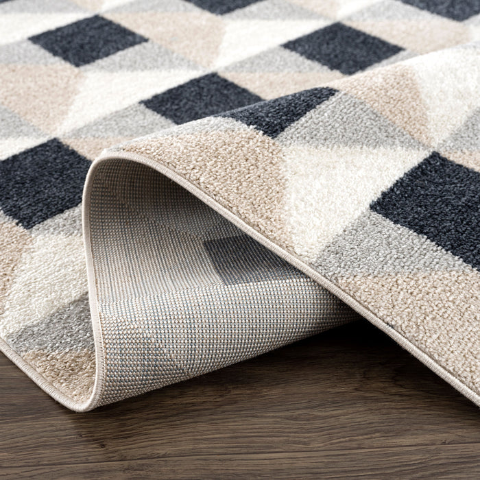 Nuevo Checkered Beige Rug