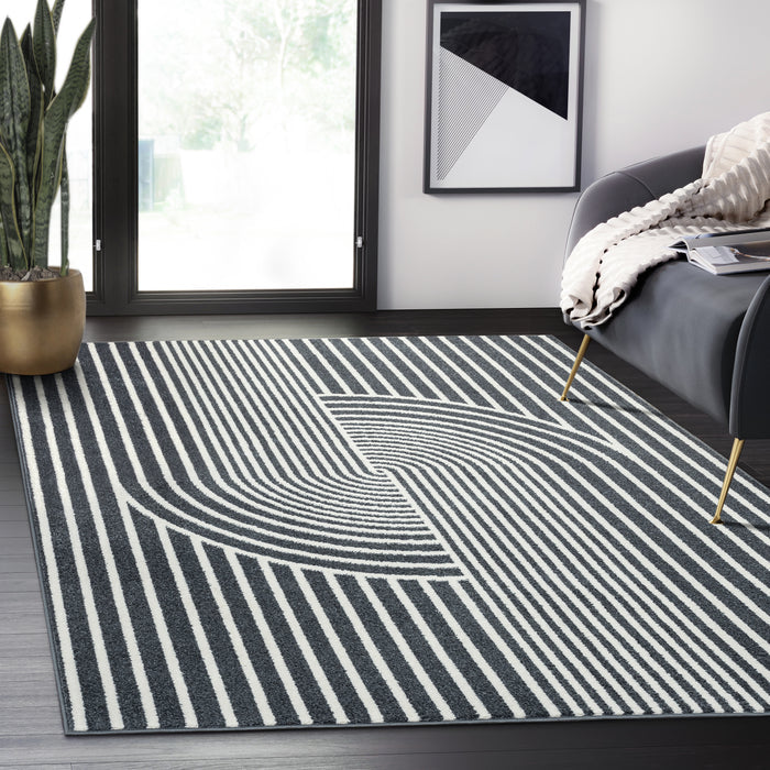 Nuevo Geometric Black Rug