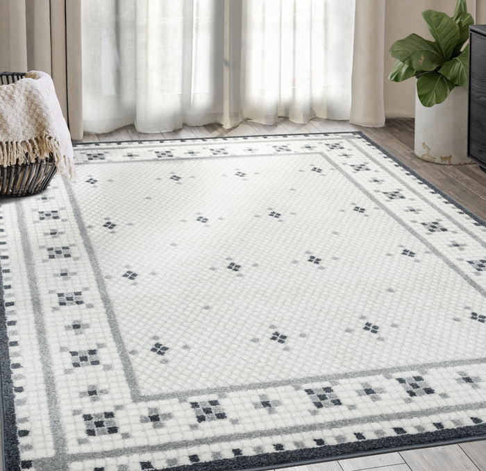 Nuevo Terrazzo Tile Cream Rug