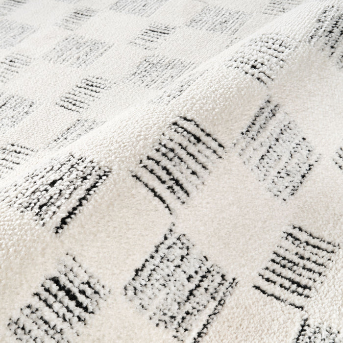Oliver Checkered Cream Rug