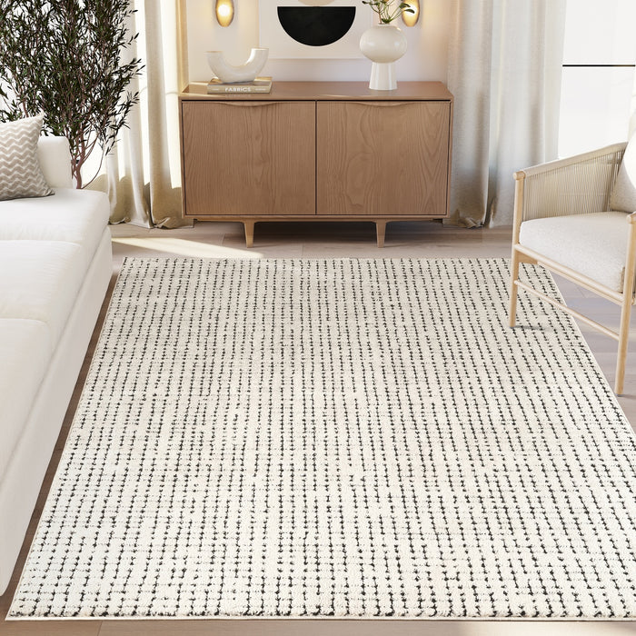 Oliver Checkered Ivory Rug