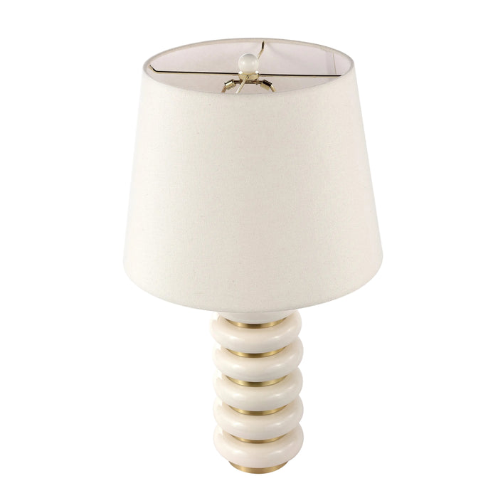 Opal Ribbed Ceramic Table Lamp