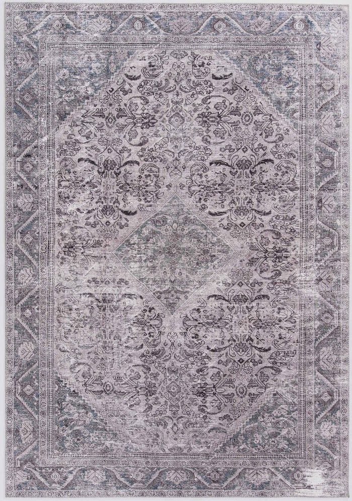 Paloma Brown Vintage Medallion Washable Rug