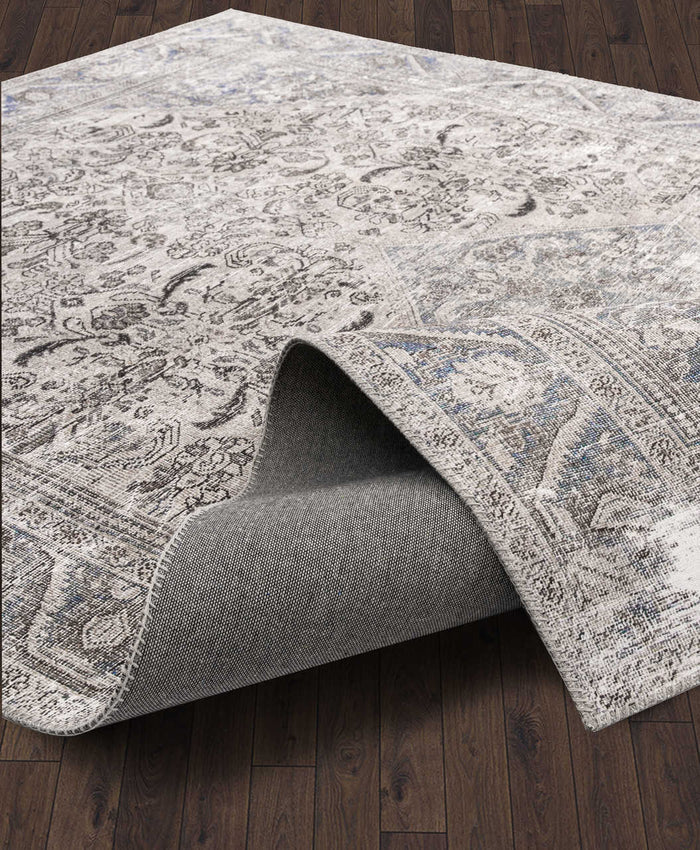 Paloma Brown Vintage Medallion Washable Rug