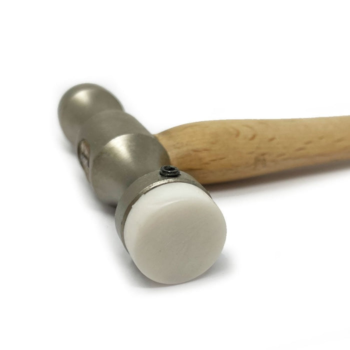 Planishing Hammer with 18 Interchangeable Delrin/Steel Heads