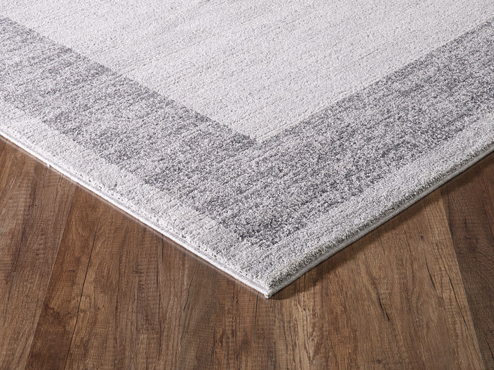 Quartz Grey Bordered Rug