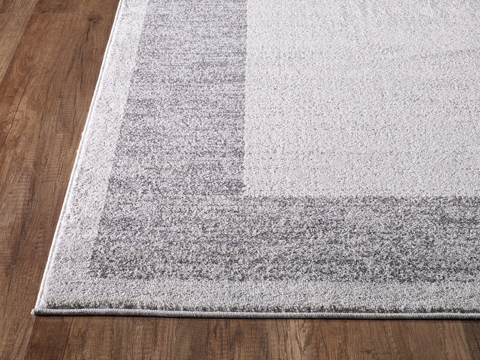Quartz Grey Bordered Rug