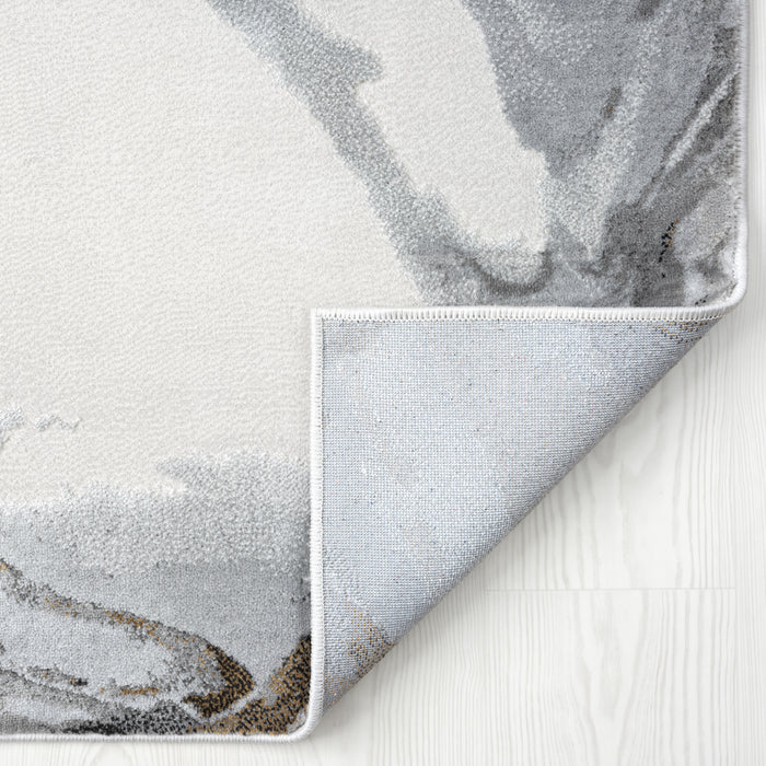 Regal Abstract Washable Grey Rug
