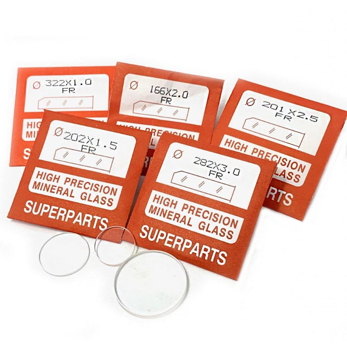 Round & Domed Watch Glass 1.0 mm Thick 20-33mm Range