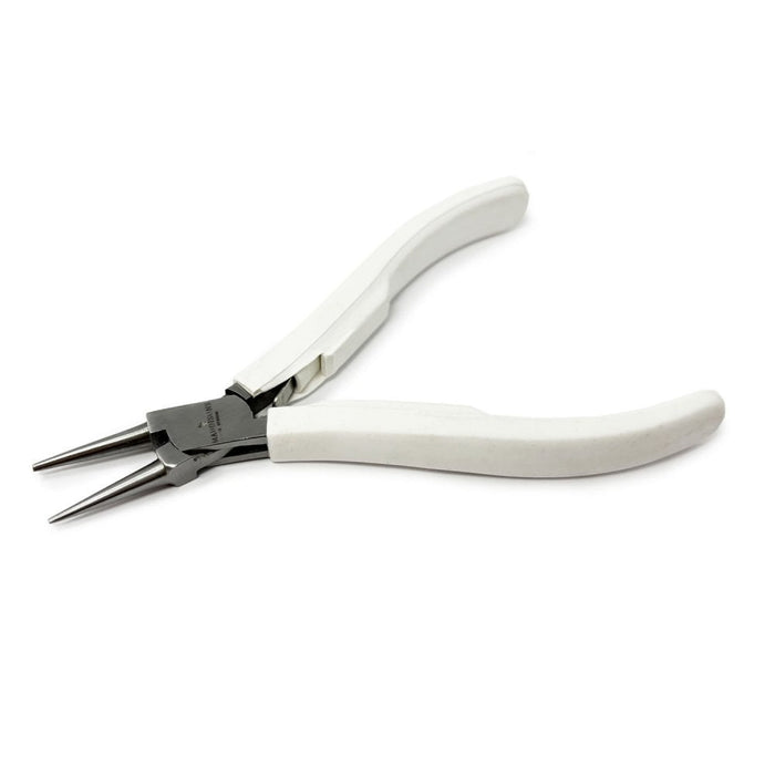 Round Nose Pliers with White Ergo Handle, 120mm