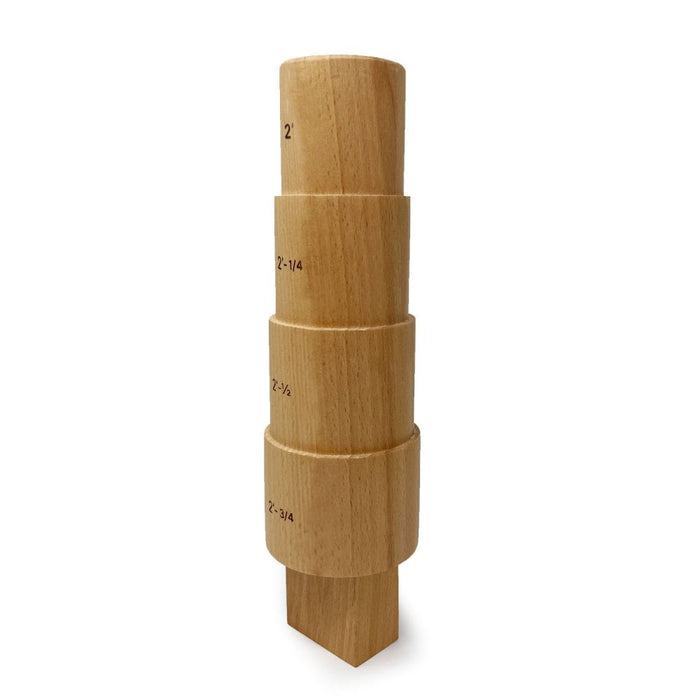 Round Stepped Wooden Bangle Mandrel with Tang