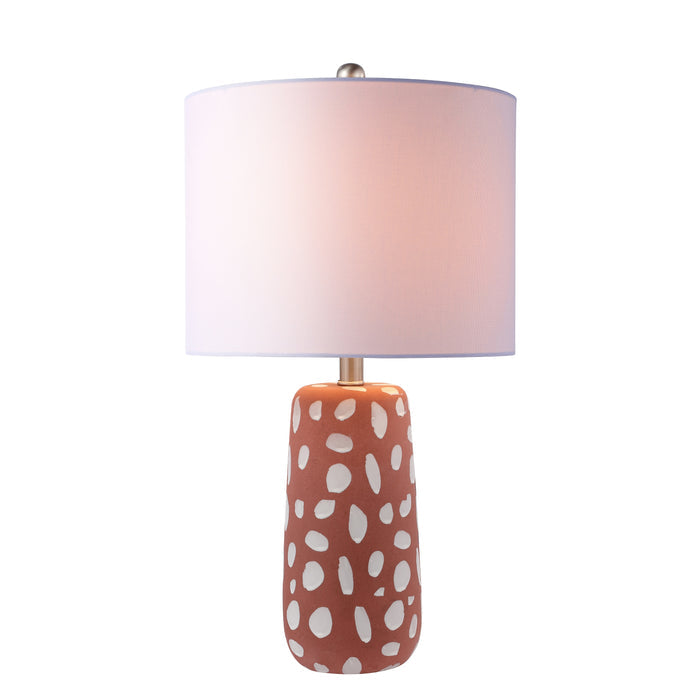 Safari Rust Ceramic Patterned Table Lamp