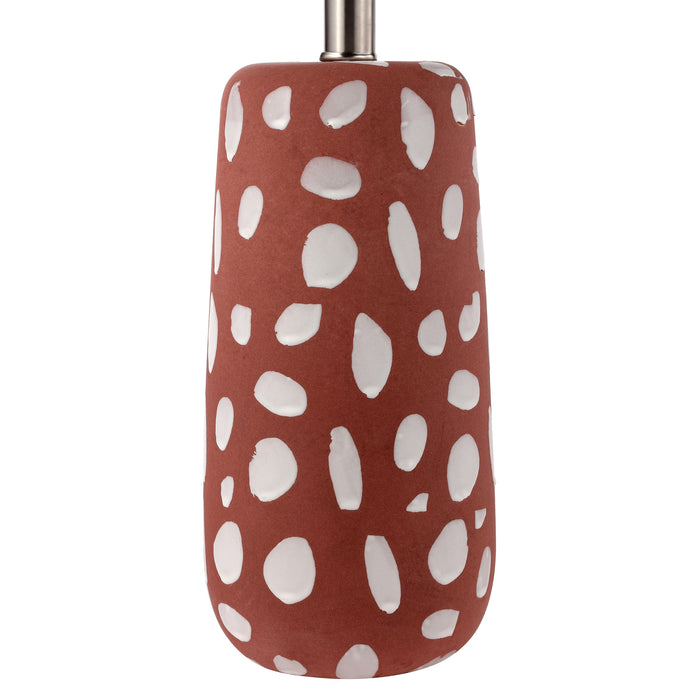 Safari Rust Ceramic Patterned Table Lamp