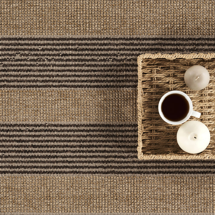 Sage Stripe Indoor Beige Rug