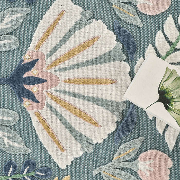 Sakura Garden Floral Indoor/Outdoor Green Rug