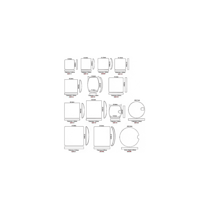Sapphire Glass For Cartier Watches 15.7 x 15.7 mm Square Domed Round Corners