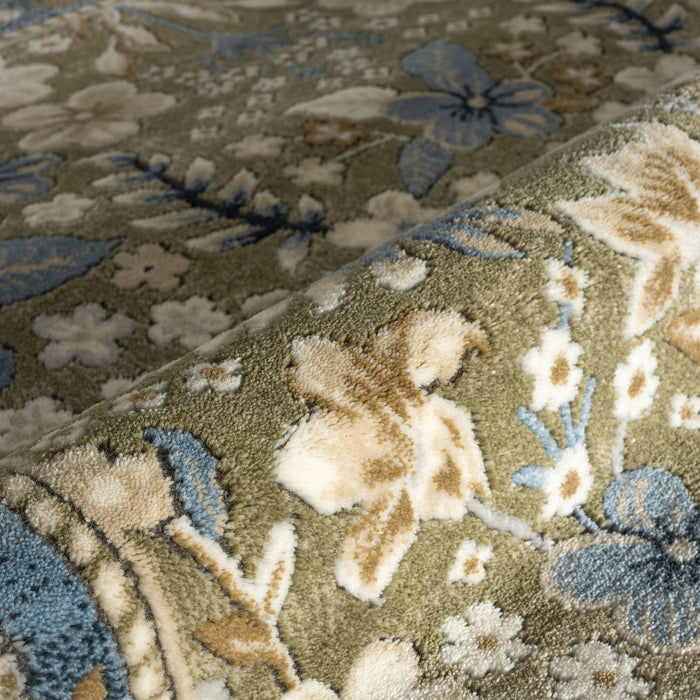 Savoy Garden Floral Green Rug