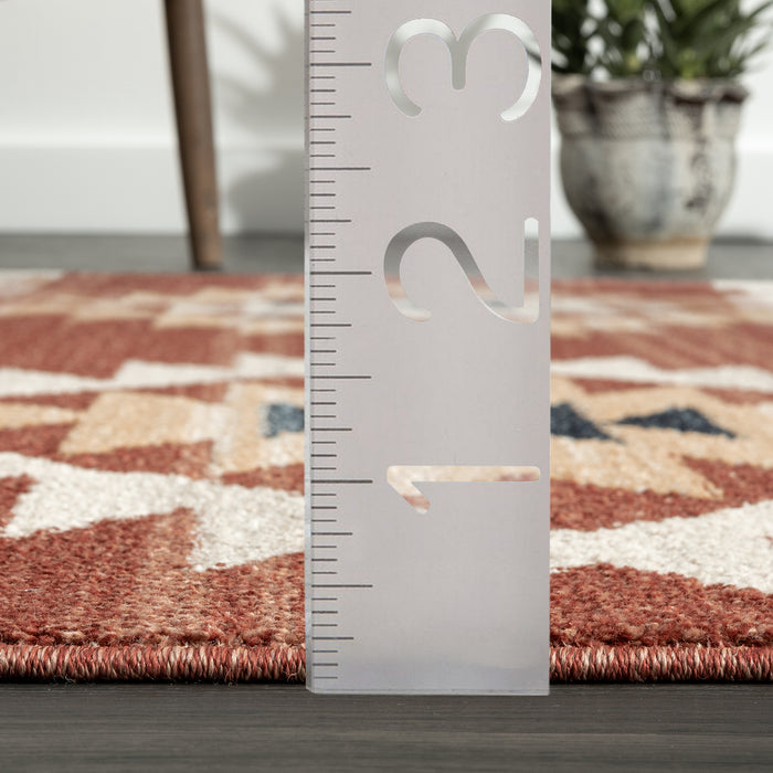 Sedona Southwestern Cream Red Rug