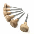 Set of 6 Flat Edge Gravers with Handles